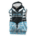 Custom Aotearoa Ngati Kahungunu Sleeveless Zip Hoodie New Zealand Traditional Maori Pattern