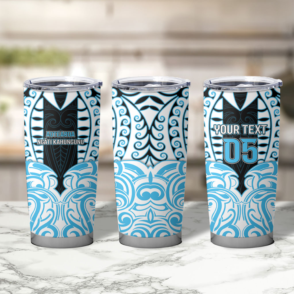 Custom Aotearoa Ngati Kahungunu Tumbler Cup New Zealand Traditional Maori Pattern