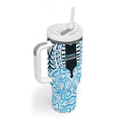 Custom Aotearoa Ngati Kahungunu Tumbler With Handle New Zealand Traditional Maori Pattern