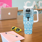 Custom Aotearoa Ngati Kahungunu Tumbler With Handle New Zealand Traditional Maori Pattern
