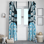 Aotearoa Ngati Kahungunu Window Curtain New Zealand Traditional Maori Pattern