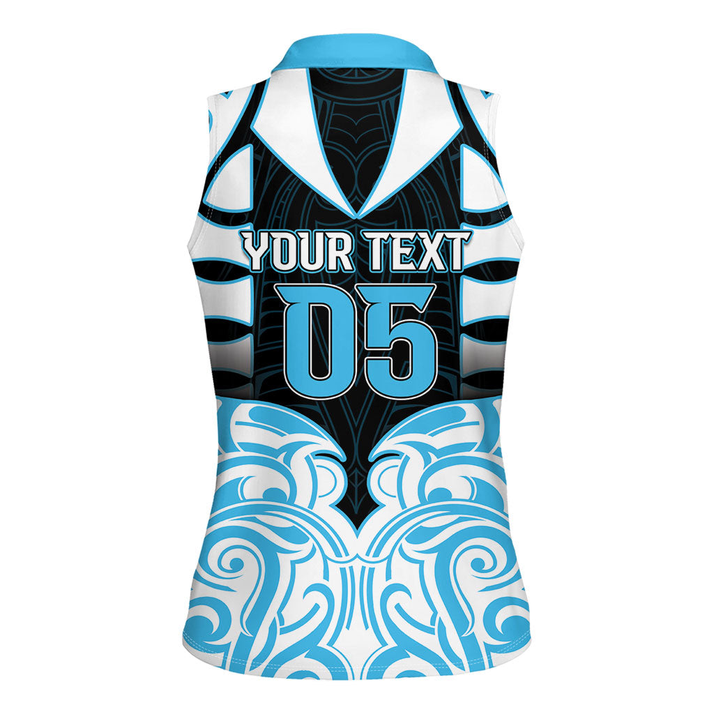 Custom Aotearoa Ngati Kahungunu Women Sleeveless Polo Shirt New Zealand Traditional Maori Pattern