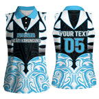 Custom Aotearoa Ngati Kahungunu Women Sleeveless Polo Shirt New Zealand Traditional Maori Pattern