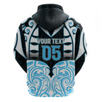Custom Aotearoa Ngati Kahungunu Zip Hoodie New Zealand Traditional Maori Pattern