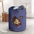 ANZAC Day Laundry Basket Poppy Flowers Ripped Fabric Effect