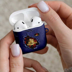 ANZAC Day AirPods Case Poppy Flowers Ripped Fabric Effect