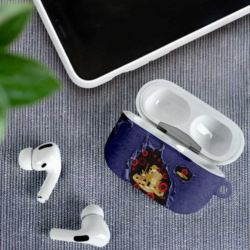 ANZAC Day AirPods Case Poppy Flowers Ripped Fabric Effect