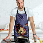 ANZAC Day Apron Poppy Flowers Ripped Fabric Effect