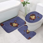 ANZAC Day Bathroom Set Poppy Flowers Ripped Fabric Effect