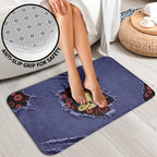 ANZAC Day Bathroom Set Poppy Flowers Ripped Fabric Effect