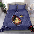 ANZAC Day Bedding Set Poppy Flowers Ripped Fabric Effect