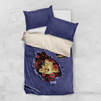 ANZAC Day Bedding Set Poppy Flowers Ripped Fabric Effect