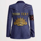Personalised ANZAC Day Blazer Poppy Flowers Ripped Fabric Effect