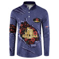 Personalised ANZAC Day Button Sweatshirt Poppy Flowers Ripped Fabric Effect