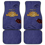 Personalised ANZAC Day Car Mats Poppy Flowers Ripped Fabric Effect