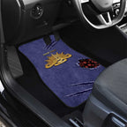 Personalised ANZAC Day Car Mats Poppy Flowers Ripped Fabric Effect