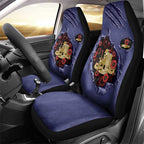 ANZAC Day Car Seat Cover Poppy Flowers Ripped Fabric Effect