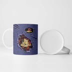 Personalised ANZAC Day Ceramic Mug Poppy Flowers Ripped Fabric Effect