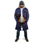 Personalised ANZAC Day Cloak Poppy Flowers Ripped Fabric Effect