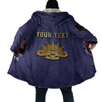 Personalised ANZAC Day Cloak Poppy Flowers Ripped Fabric Effect