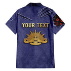 Personalised ANZAC Day Family Matching Long Sleeve Bodycon Dress and Hawaiian Shirt Poppy Flowers Ripped Fabric Effect