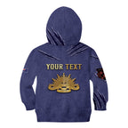 Personalised ANZAC Day Kid Hoodie Poppy Flowers Ripped Fabric Effect