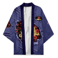 Personalised ANZAC Day Kimono Poppy Flowers Ripped Fabric Effect