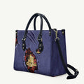 ANZAC Day Leather Bag Poppy Flowers Ripped Fabric Effect