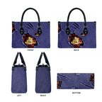 ANZAC Day Leather Bag Poppy Flowers Ripped Fabric Effect