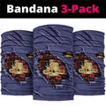 ANZAC Day Neck Gaiter Poppy Flowers Ripped Fabric Effect
