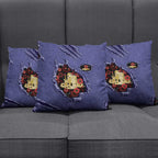 ANZAC Day Pillow Cover Poppy Flowers Ripped Fabric Effect