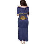 Personalised ANZAC Day Puletasi Poppy Flowers Ripped Fabric Effect