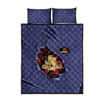 ANZAC Day Quilt Bed Set Poppy Flowers Ripped Fabric Effect
