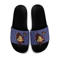 ANZAC Day Slide Sandals Poppy Flowers Ripped Fabric Effect