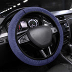 ANZAC Day Steering Wheel Cover Poppy Flowers Ripped Fabric Effect