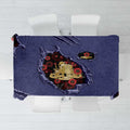 ANZAC Day Tablecloth Poppy Flowers Ripped Fabric Effect