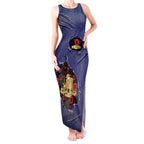 Personalised ANZAC Day Tank Maxi Dress Poppy Flowers Ripped Fabric Effect