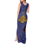 Personalised ANZAC Day Tank Maxi Dress Poppy Flowers Ripped Fabric Effect