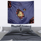 ANZAC Day Tapestry Poppy Flowers Ripped Fabric Effect
