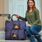 ANZAC Day Travel Bag Poppy Flowers Ripped Fabric Effect