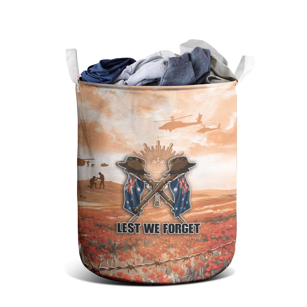 ANZAC Day Laundry Basket Commemorative Soldier Tribute