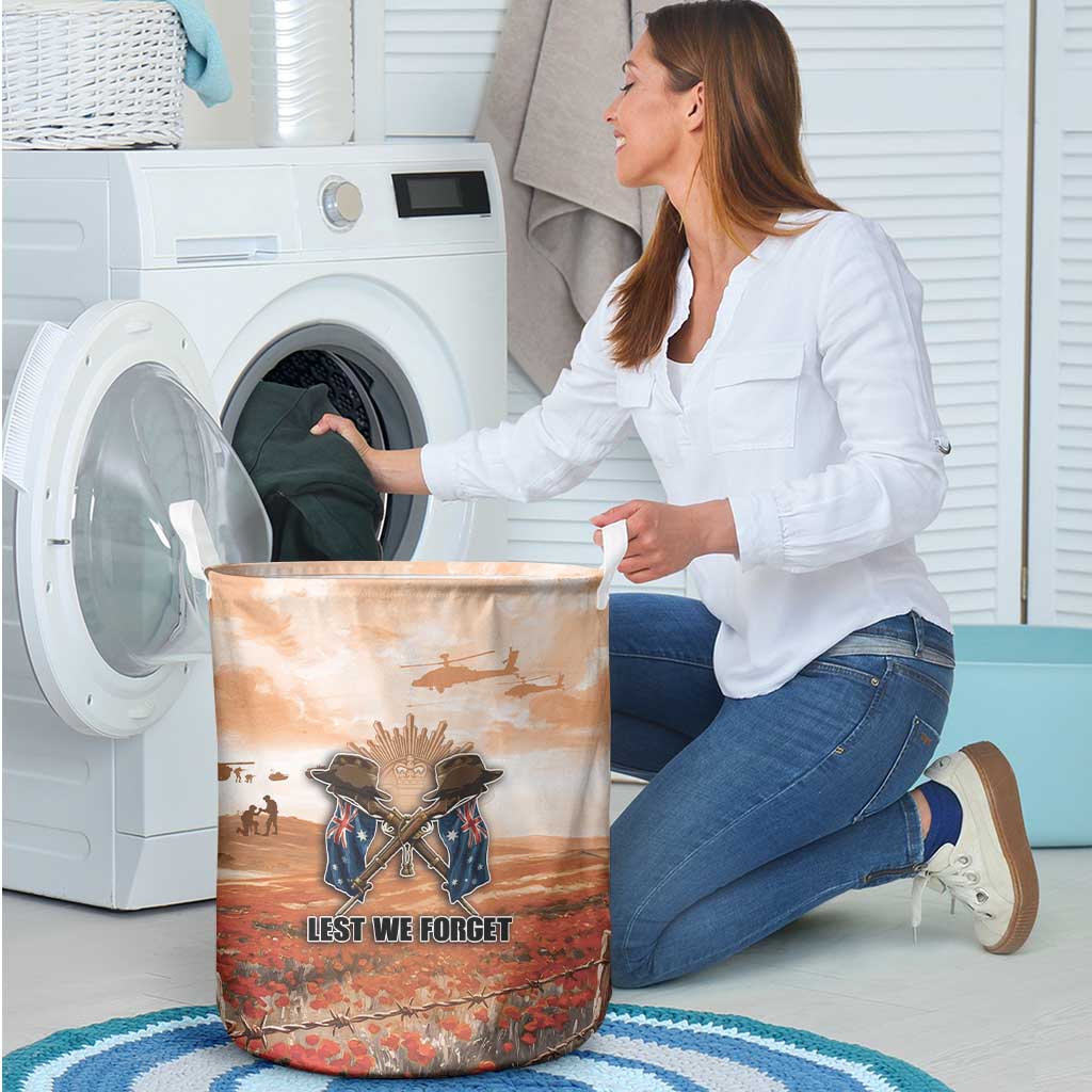 ANZAC Day Laundry Basket Commemorative Soldier Tribute