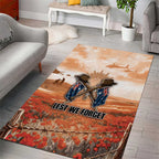 ANZAC Day Area Rug Commemorative Soldier Tribute