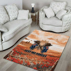 ANZAC Day Area Rug Commemorative Soldier Tribute