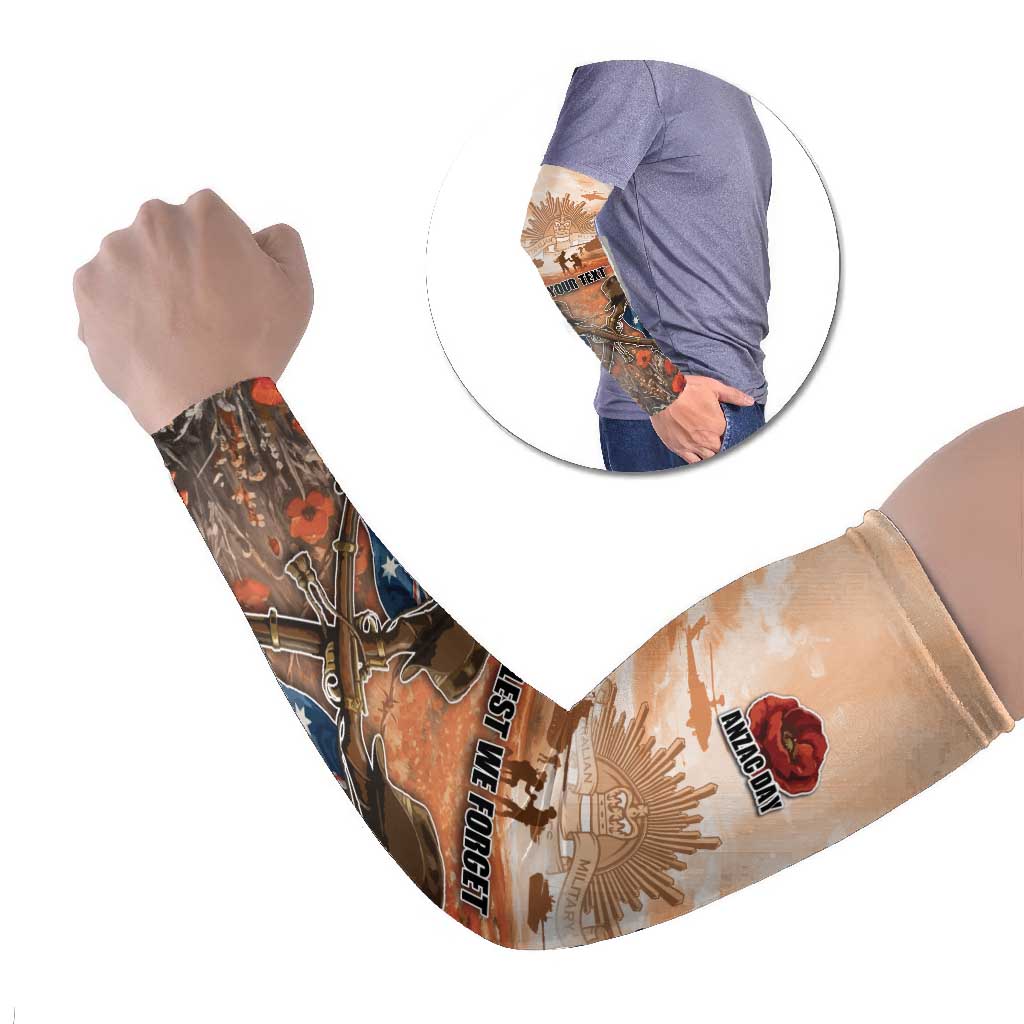 Personalised ANZAC Day Arm Sleeves Commemorative Soldier Tribute