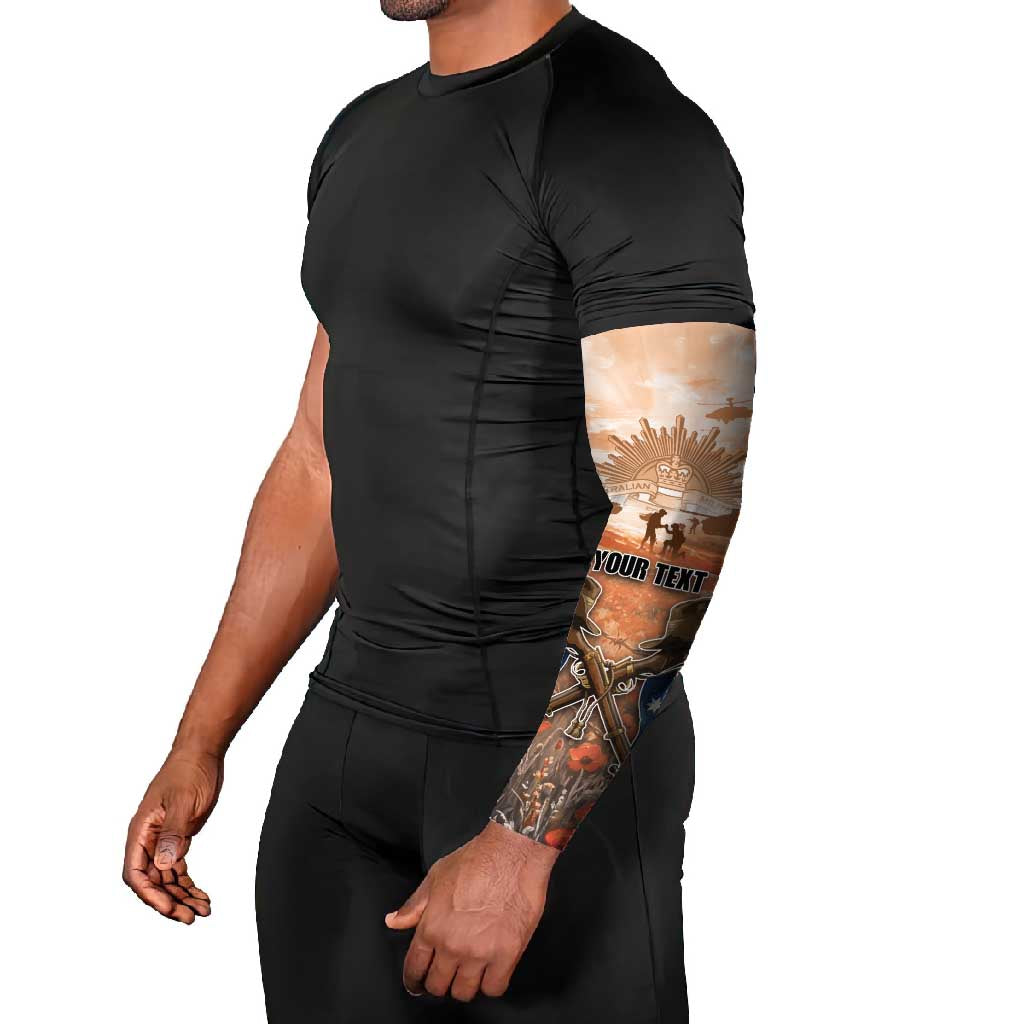 Personalised ANZAC Day Arm Sleeves Commemorative Soldier Tribute