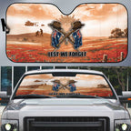 ANZAC Day Auto Sun Shade Commemorative Soldier Tribute