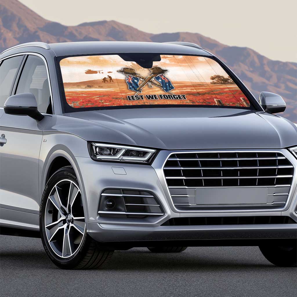 ANZAC Day Auto Sun Shade Commemorative Soldier Tribute