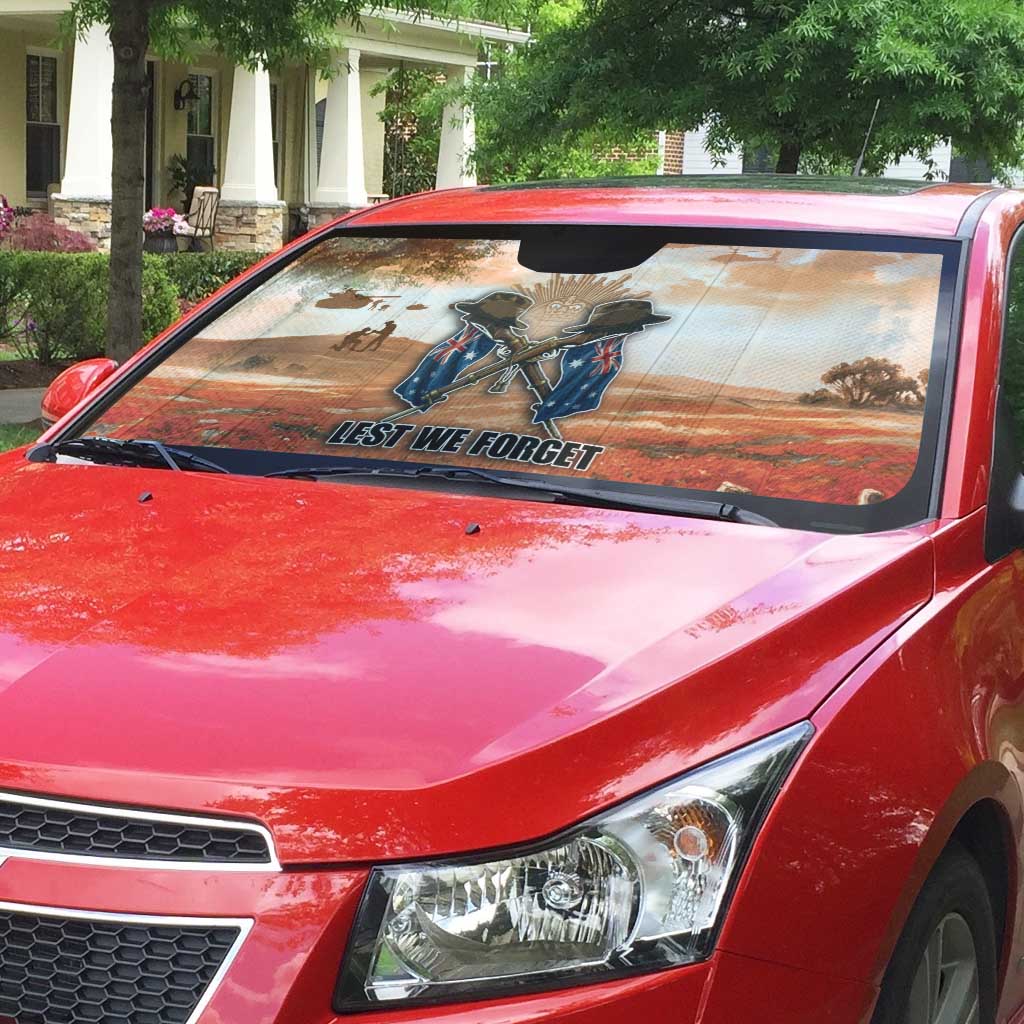 ANZAC Day Auto Sun Shade Commemorative Soldier Tribute