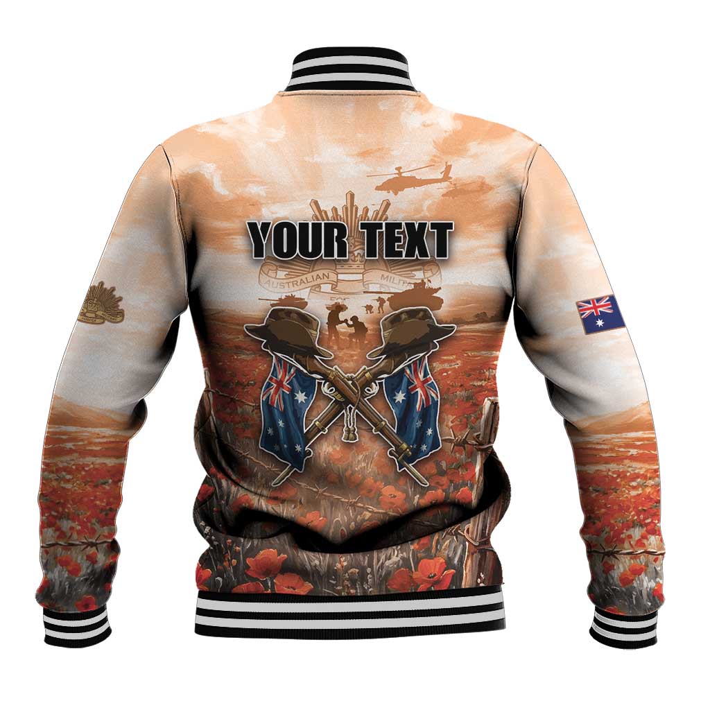 Personalised ANZAC Day Baseball Jacket Commemorative Soldier Tribute